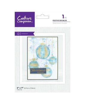 Crafter's Companion Feastive Baubles 2D Embossing Folder (CC-EF5-FEBA) Crafter's Companion Feastive Baubles 2D Embossing Folder (CC-EF5-FEBA)