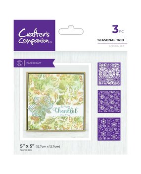 Crafter's Companion Seasonal Trio 5x5 Inch Masking Stencils (CC-STEN-SETR) Crafter's Companion Seasonal Trio 5x5 Inch Masking Stencils (CC-STEN-SETR)
