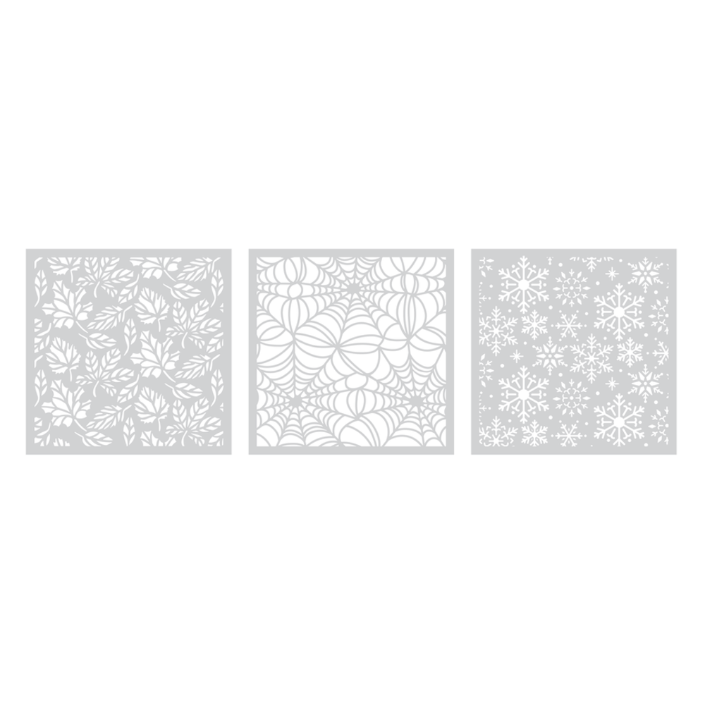 Crafter's Companion Seasonal Trio 5x5 Inch Masking Stencils (CC-STEN-SETR)