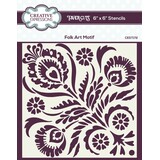 Creative Expressions Folk Art Motif 6x6 Inch Stencil (CEST172)