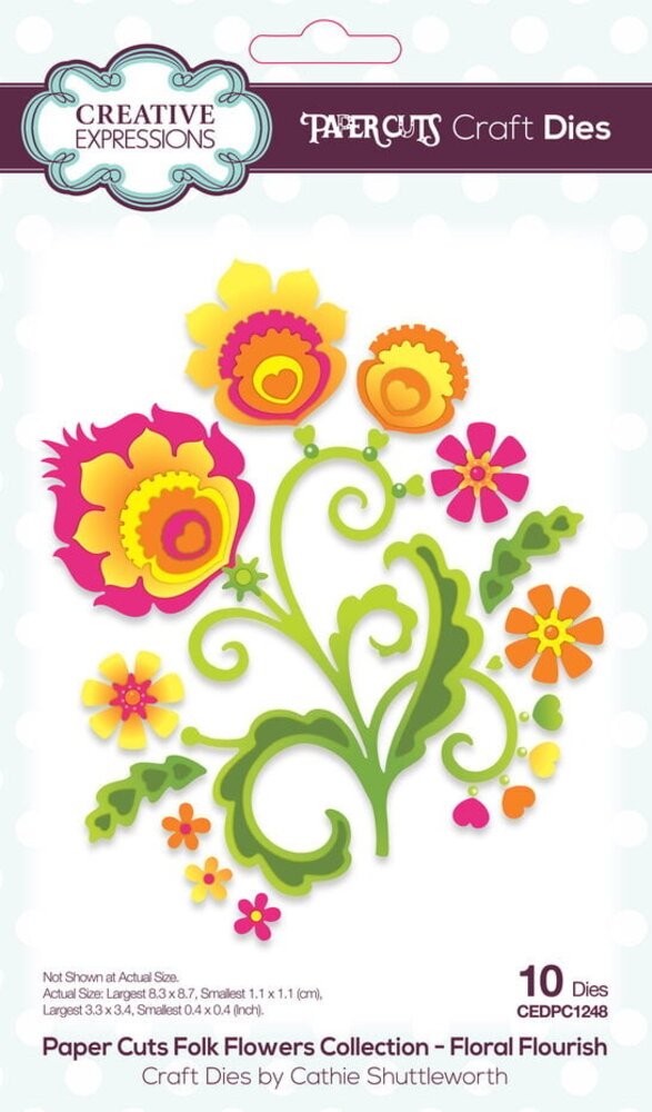 Creative Expressions Cathie Shuttleworth Craft Die Floral Flourish (CEDPC1248) Creative Expressions Cathie Shuttleworth Craft Die Floral Flourish (CEDPC1248)