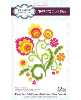 Creative Expressions Cathie Shuttleworth Craft Die Floral Flourish (CEDPC1248) Creative Expressions Cathie Shuttleworth Craft Die Floral Flourish (CEDPC1248)