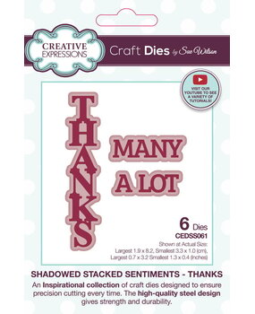 Creative Expressions Sue Wilson Craft Die Thanks (CEDSS061) Creative Expressions Sue Wilson Craft Die Thanks (CEDSS061)