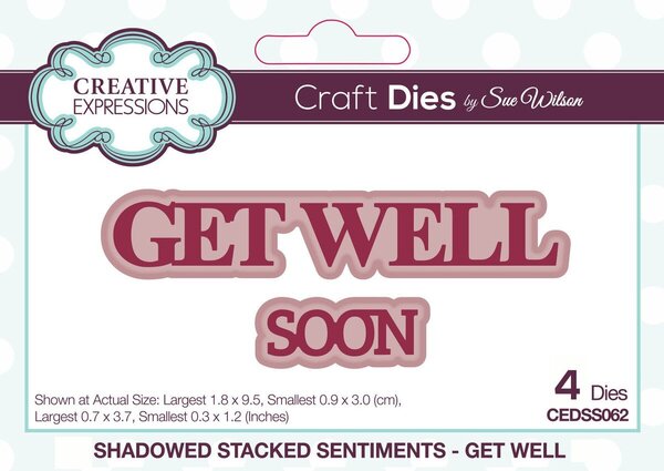 Creative Expressions Sue Wilson Craft Die Get Well (CEDSS062)