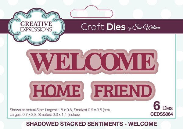 Creative Expressions Sue Wilson Craft Die Welcome (CEDSS064) Creative Expressions Sue Wilson Craft Die Welcome (CEDSS064)