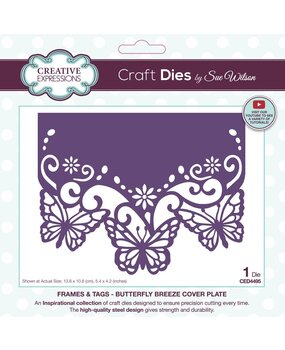 Creative Expressions Sue Wilson Craft Die Butterfly Breeze Cover Plate (CED4495) Creative Expressions Sue Wilson Craft Die Butterfly Breeze Cover Plate (CED4495)