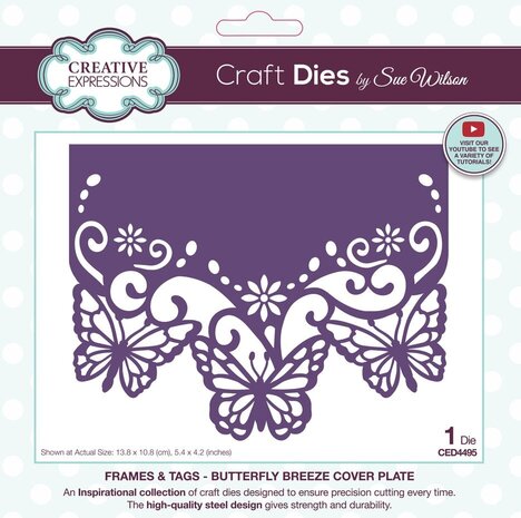 Creative Expressions Sue Wilson Craft Die Butterfly Breeze Cover Plate (CED4495)