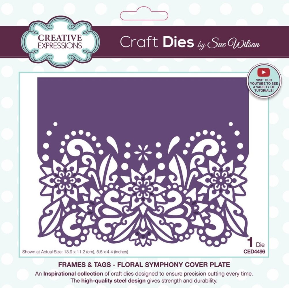Creative Expressions Sue Wilson Craft Die Floral Symphony Cover Plate (CED4496)