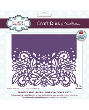 Creative Expressions Sue Wilson Craft Die Floral Symphony Cover Plate (CED4496) Creative Expressions Sue Wilson Craft Die Floral Symphony Cover Plate (CED4496)