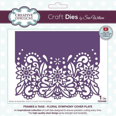 Creative Expressions Sue Wilson Craft Die Floral Symphony Cover Plate (CED4496)