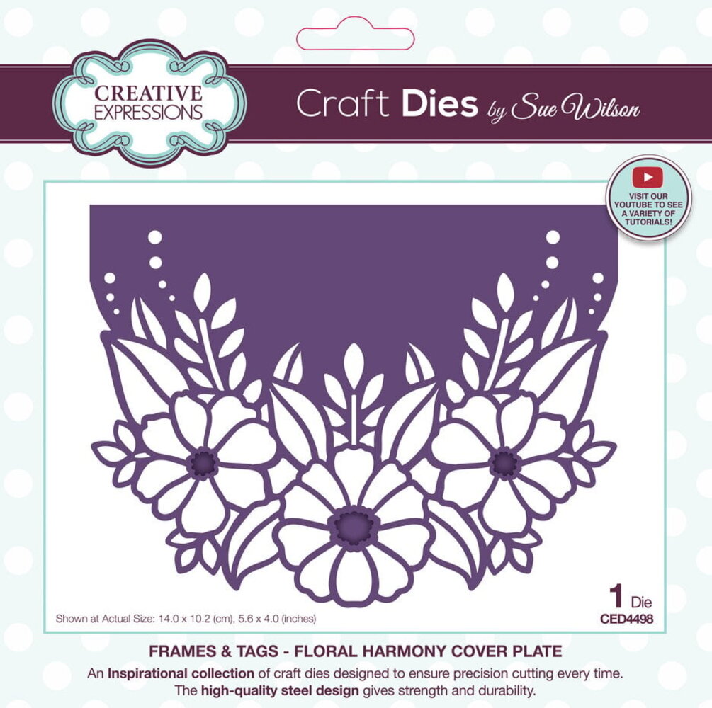 Creative Expressions Sue Wilson Craft Die Floral Harmony Cover Plate (CED4498)