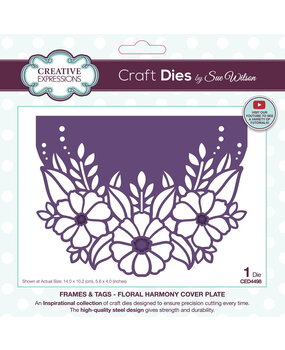 Creative Expressions Sue Wilson Craft Die Floral Harmony Cover Plate (CED4498) Creative Expressions Sue Wilson Craft Die Floral Harmony Cover Plate (CED4498)