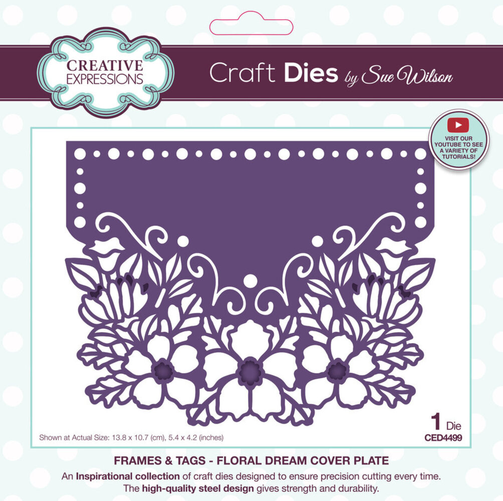 Creative Expressions Sue Wilson Craft Die Floral Dream Cover Plate (CED4499)