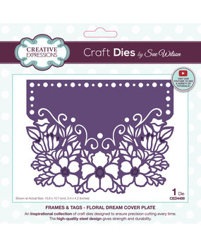 Creative Expressions Sue Wilson Craft Die Floral Dream Cover Plate (CED4499) Creative Expressions Sue Wilson Craft Die Floral Dream Cover Plate (CED4499)