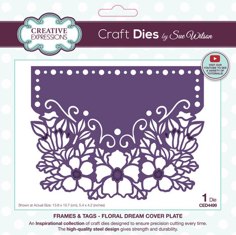 Creative Expressions Sue Wilson Craft Die Floral Dream Cover Plate (CED4499)