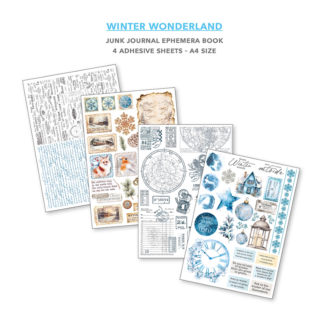Ciao Bella Papercrafting Winter Wonderland A4 Junk Journal Ephemera Book (CBB001)