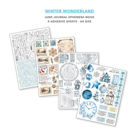Ciao Bella Papercrafting Winter Wonderland A4 Junk Journal Ephemera Book (CBB001)