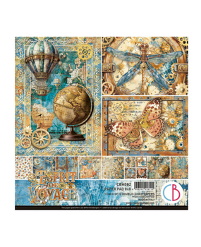 Ciao Bella Papercrafting Espirit de Voyage 8x8 Inch Paper Pad (CBH082)