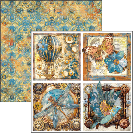 Ciao Bella Papercrafting Espirit de Voyage 12x12 Inch Patterns Pad (CBT082)