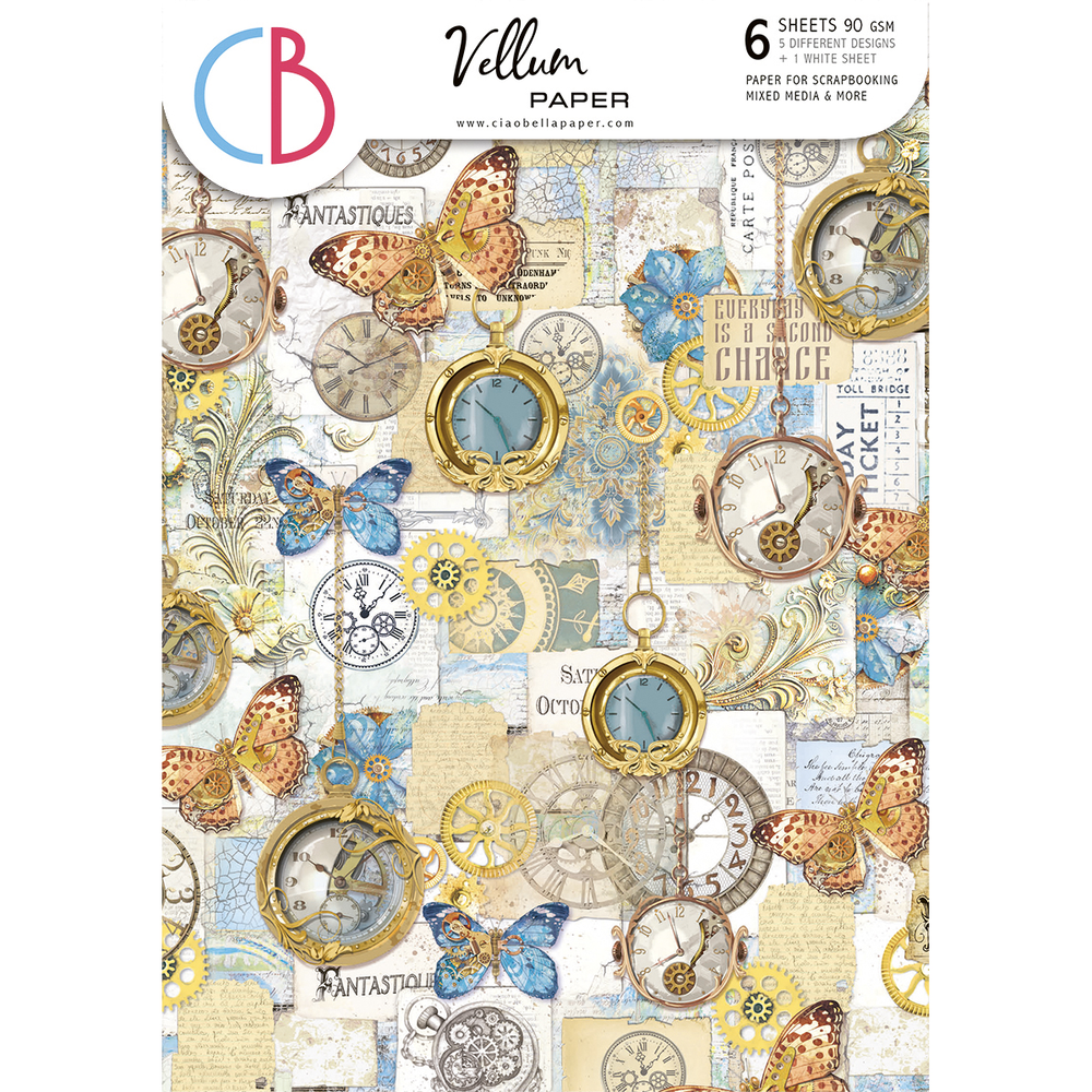 Ciao Bella Papercrafting Espirit de Voyage A4 Vellum Paper (CBV021)