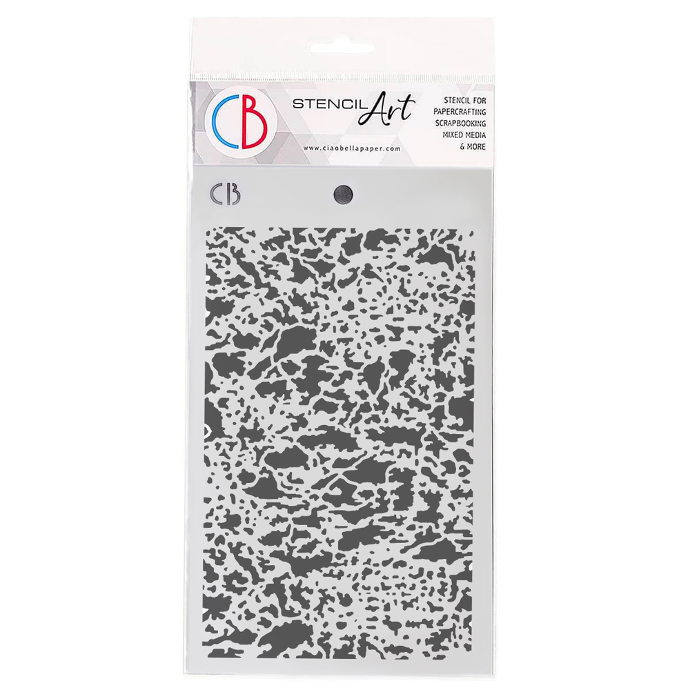 Ciao Bella Papercrafting Espirit de Voyage 5x8 Inch Masking Stencil Oxidized Surface (MS135) Ciao Bella Papercrafting Espirit de Voyage 5x8 Inch Masking Stencil Oxidized Surface (MS135)