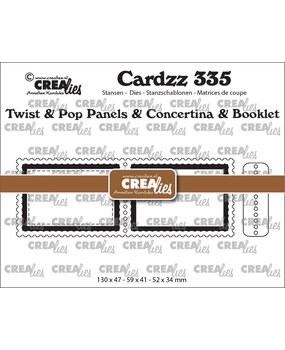 Crealies Cardzz Dies Twist & Pop Panels Concertina & Booklet A7 (CLCZ335) Crealies Cardzz Dies Twist & Pop Panels Concertina & Booklet A7 (CLCZ335)