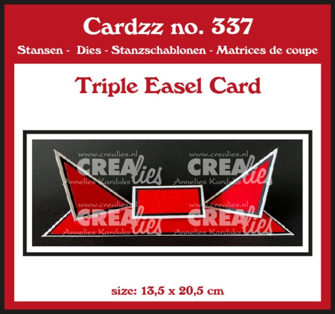 Crealies Cardzz Dies Triple Easel Card (CLCZ337)