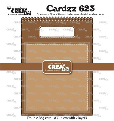 Crealies Cardzz Dies Double Card Bag (CLCZ623) Crealies Cardzz Dies Double Card Bag (CLCZ623)
