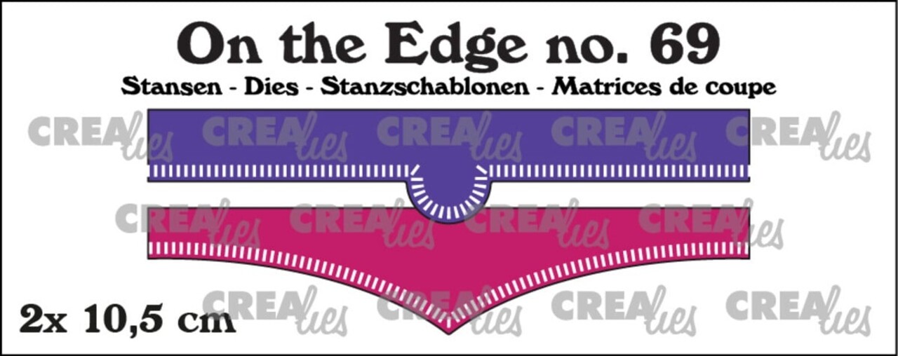 Crealies On the Edge Dies Edge with Little Stripes 1&2 (CLOTE69) Crealies On the Edge Dies Edge with Little Stripes 1&2 (CLOTE69)