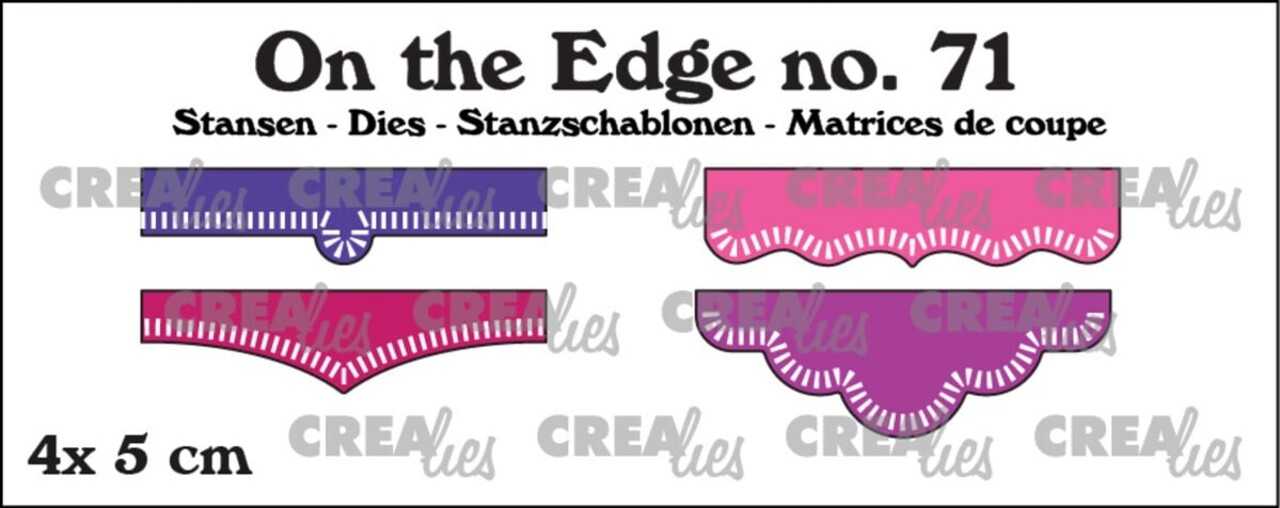 Crealies On the Edge Dies Edge with Little Stripes 1-4 (CLOTE71) Crealies On the Edge Dies Edge with Little Stripes 1-4 (CLOTE71)