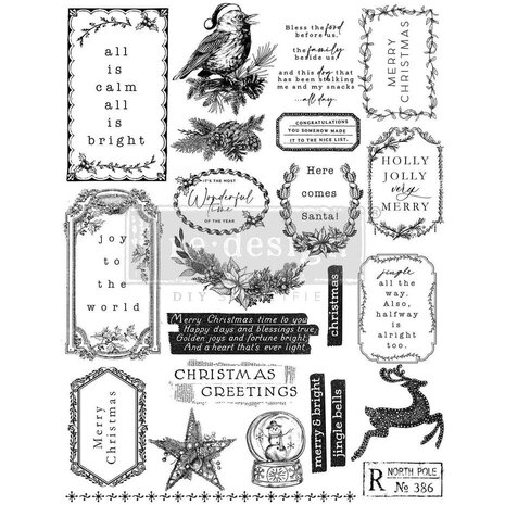 Re-Design Holly Jolly 8.5x11 Inch Decor Stamps (673833)