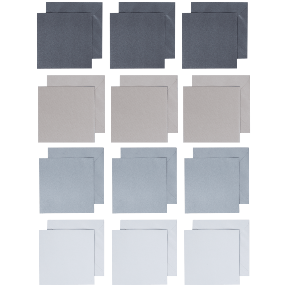Craft & Design Cards & Envelopes 15x15cm Grey (3207165)