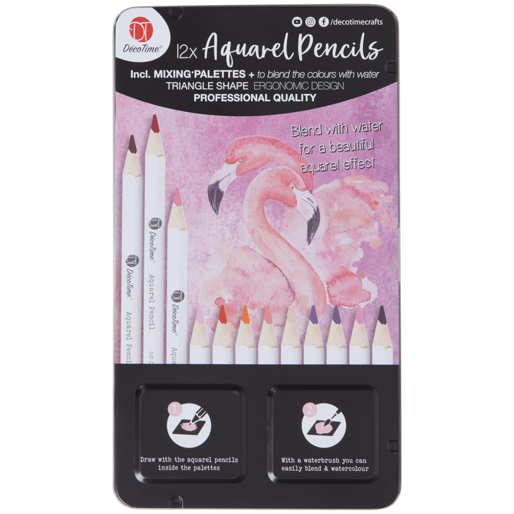 DécoTime Aquarel Pencils Shades of Pink (3205312)
