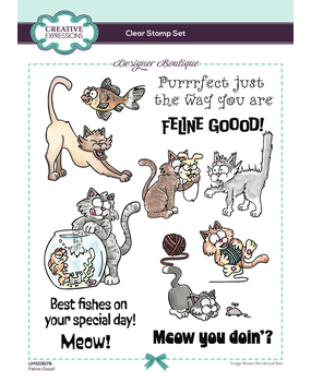 Creative Expressions Designer Boutique Clear Stamp A5 Feline Good! (UMSDB178) Creative Expressions Designer Boutique Clear Stamp A5 Feline Good! (UMSDB178)