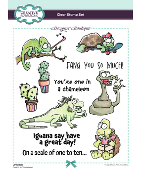 Creative Expressions Designer Boutique Clear Stamp A5 One In a Chameleon (UMSDB181) Creative Expressions Designer Boutique Clear Stamp A5 One In a Chameleon (UMSDB181)