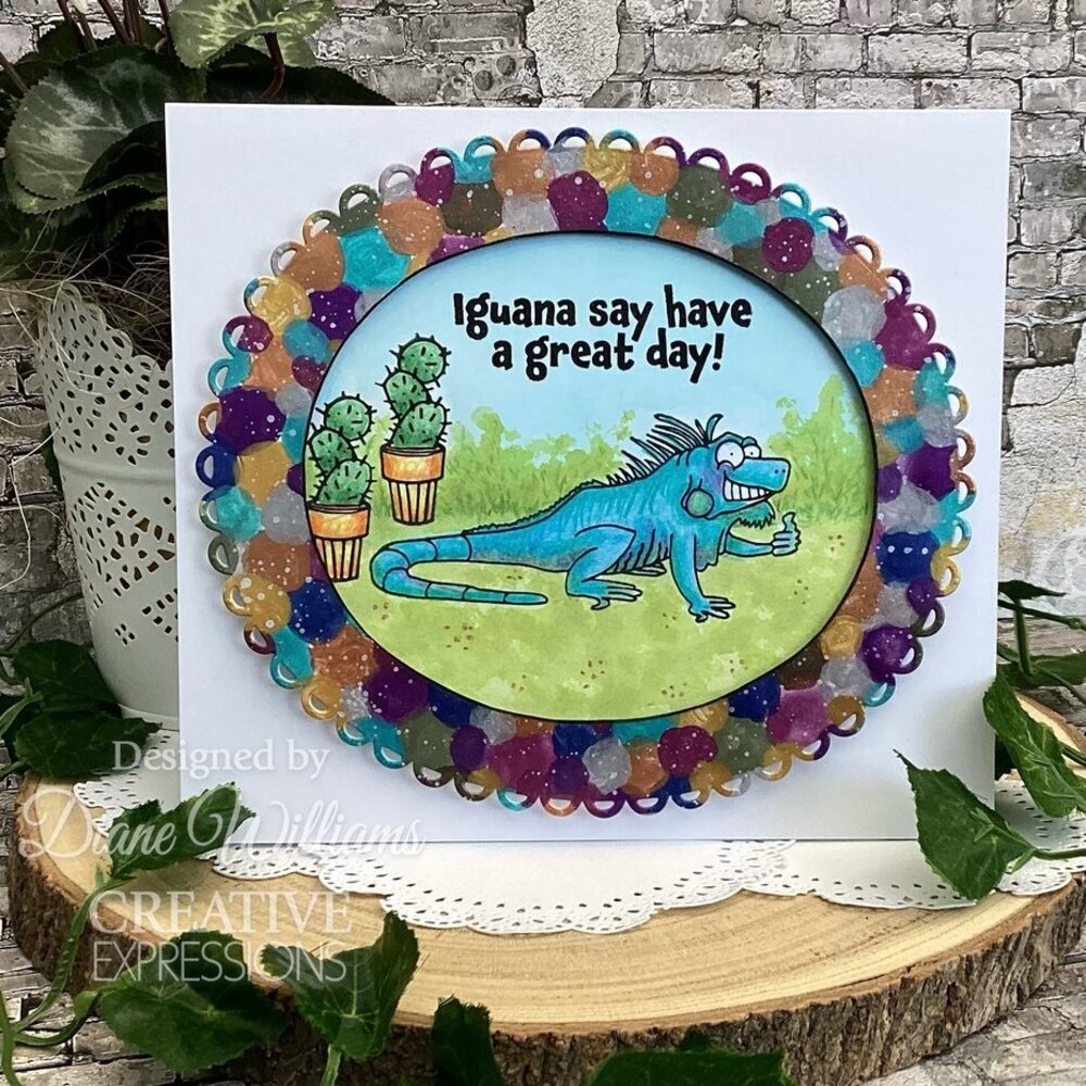 Creative Expressions Designer Boutique Clear Stamp A5 One In a Chameleon (UMSDB181)