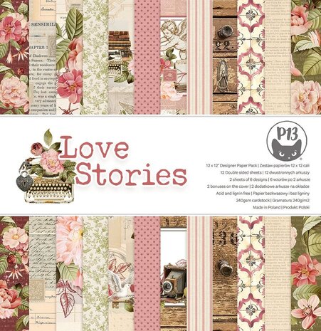 P13 Love Stories 12x12 Inch Paper Pad (P13-LST-08) P13 Love Stories 12x12 Inch Paper Pad (P13-LST-08)