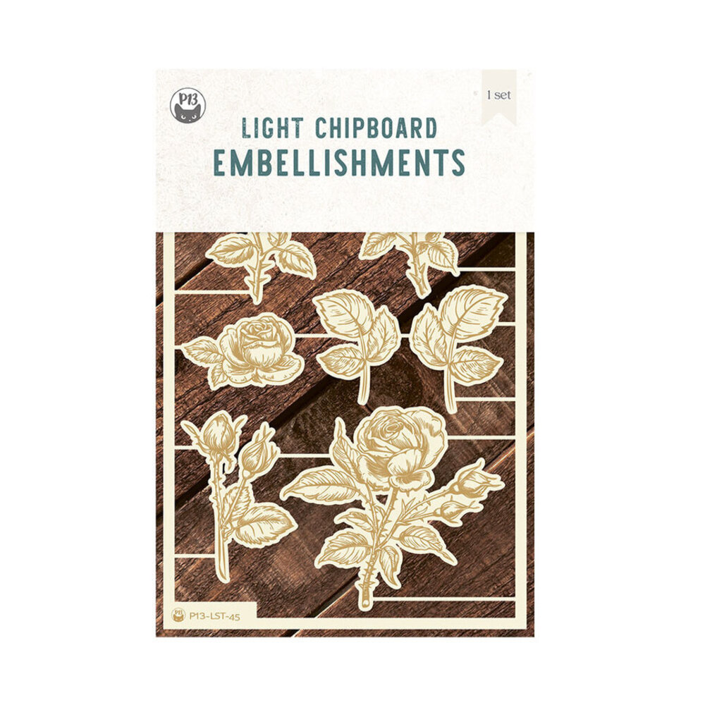 P13 Love Stories Light Chipboard Embellishments 02 (P13-LST-45) P13 Love Stories Light Chipboard Embellishments 02 (P13-LST-45)