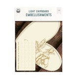 P13 Love Stories Light Chipboard Embellishments Shaker Base Heart (P13-LST-58)