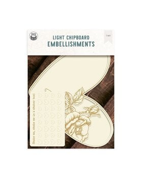 P13 Love Stories Light Chipboard Embellishments Shaker Base Heart (P13-LST-58)