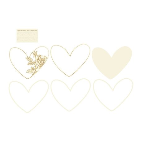 P13 Love Stories Light Chipboard Embellishments Shaker Base Heart (P13-LST-58)