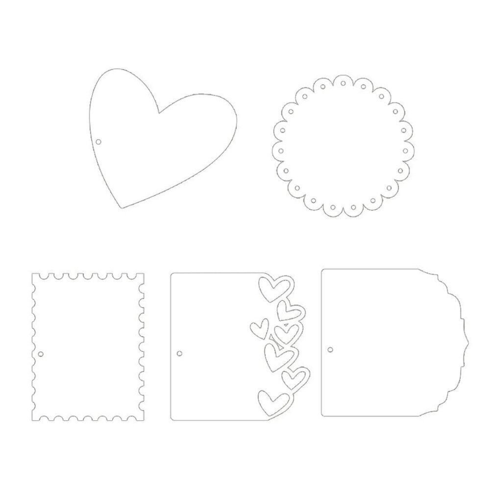 P13 Love Stories Light Chipboard Embellishments 6x6 Inch Album Base (P13-LST-57)
