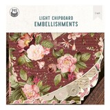 P13 Love Stories Light Chipboard Embellishments 6x6 Inch Album Base with Papers (P13-LST-56)