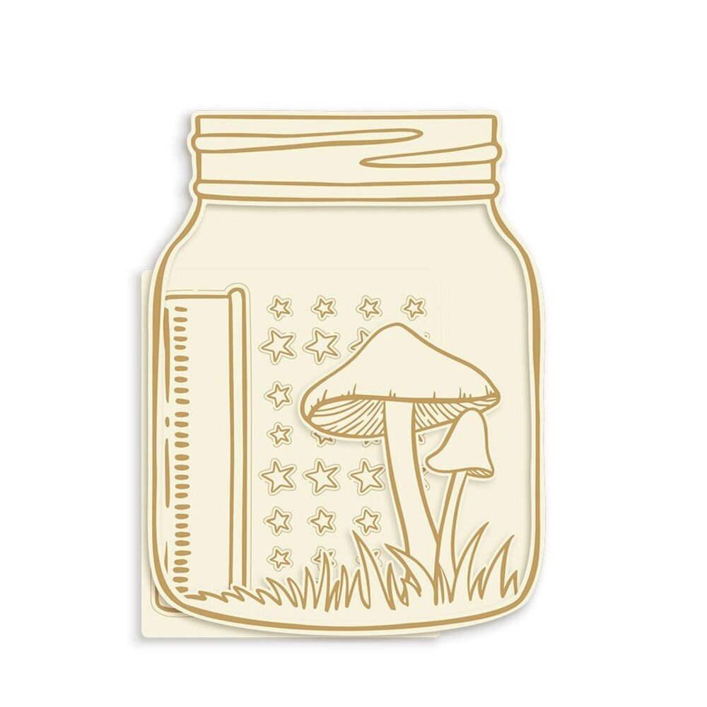 P13 Into the Woods Light Chipboard Embellishments Shaker Base Jar (P13-ITW-58)