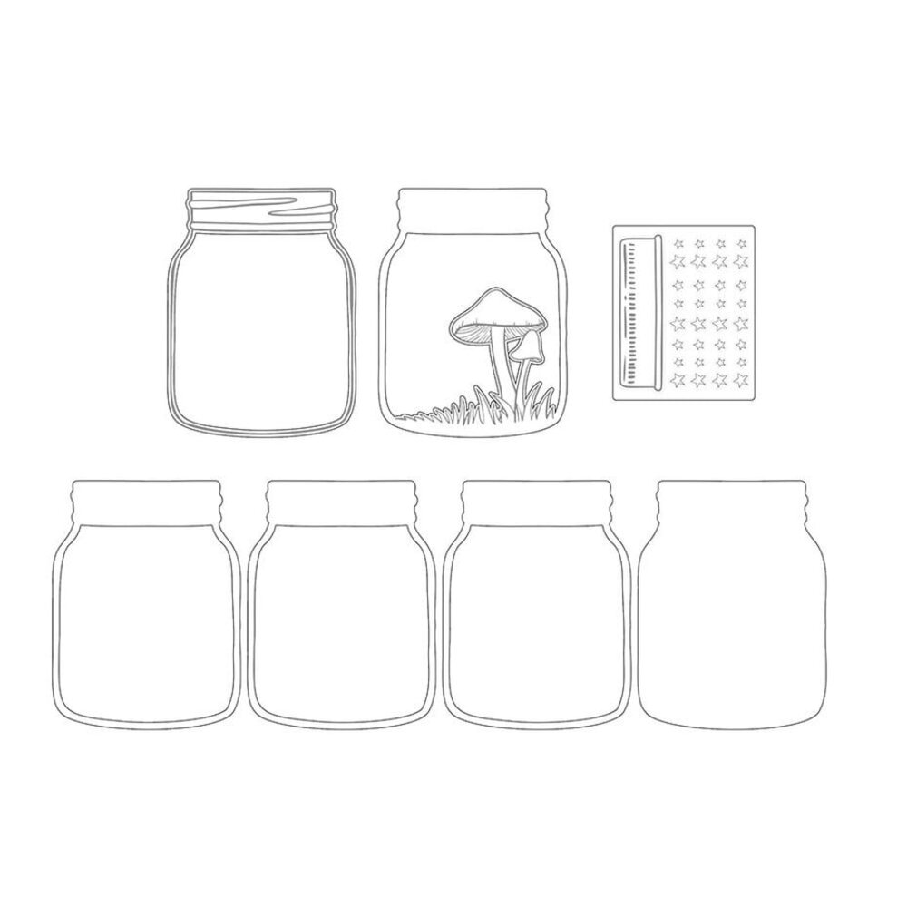 P13 Into the Woods Light Chipboard Embellishments Shaker Base Jar (P13-ITW-58)