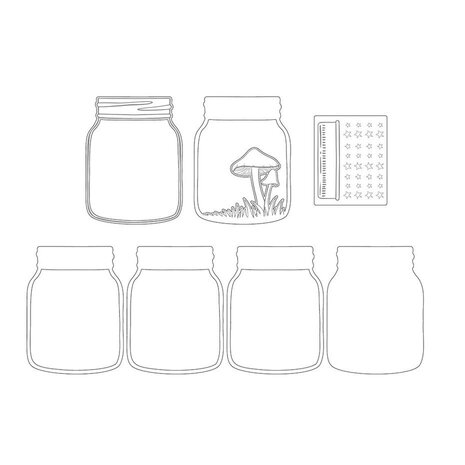 P13 Into the Woods Light Chipboard Embellishments Shaker Base Jar (P13-ITW-58)