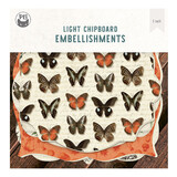 P13 Into the Woods Light Chipboard Embellishments 6x6 Inch Album Base with Papers (P13-ITW-56)