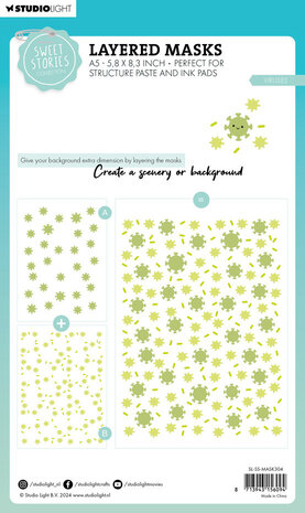 Studio Light Sweet Stories Masking Stencil Viruses (SL-SS-MASK304) Studio Light Sweet Stories Masking Stencil Viruses (SL-SS-MASK304)