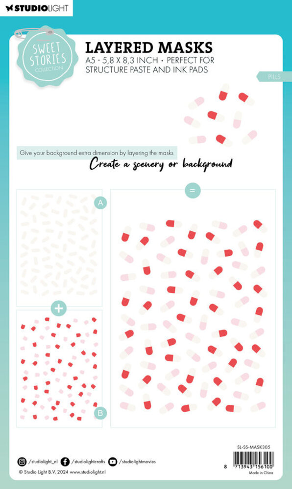 Studio Light Sweet Stories Masking Stencil Pills (SL-SS-MASK305)