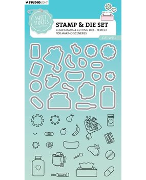 Studio Light Sweet Stories Stamp & Die Get Well (SL-SS-SCD86) Studio Light Sweet Stories Stamp & Die Get Well (SL-SS-SCD86)
